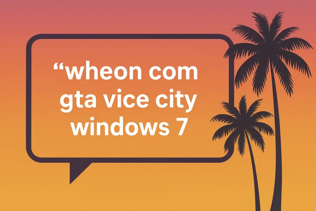 Wheon com GTA Vice City Windows 7